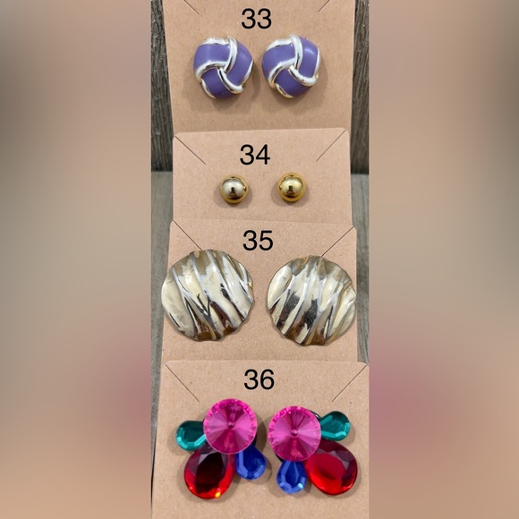 Vintage Earrings EACH SOLD SEPARATELY - Picture 10 of 13